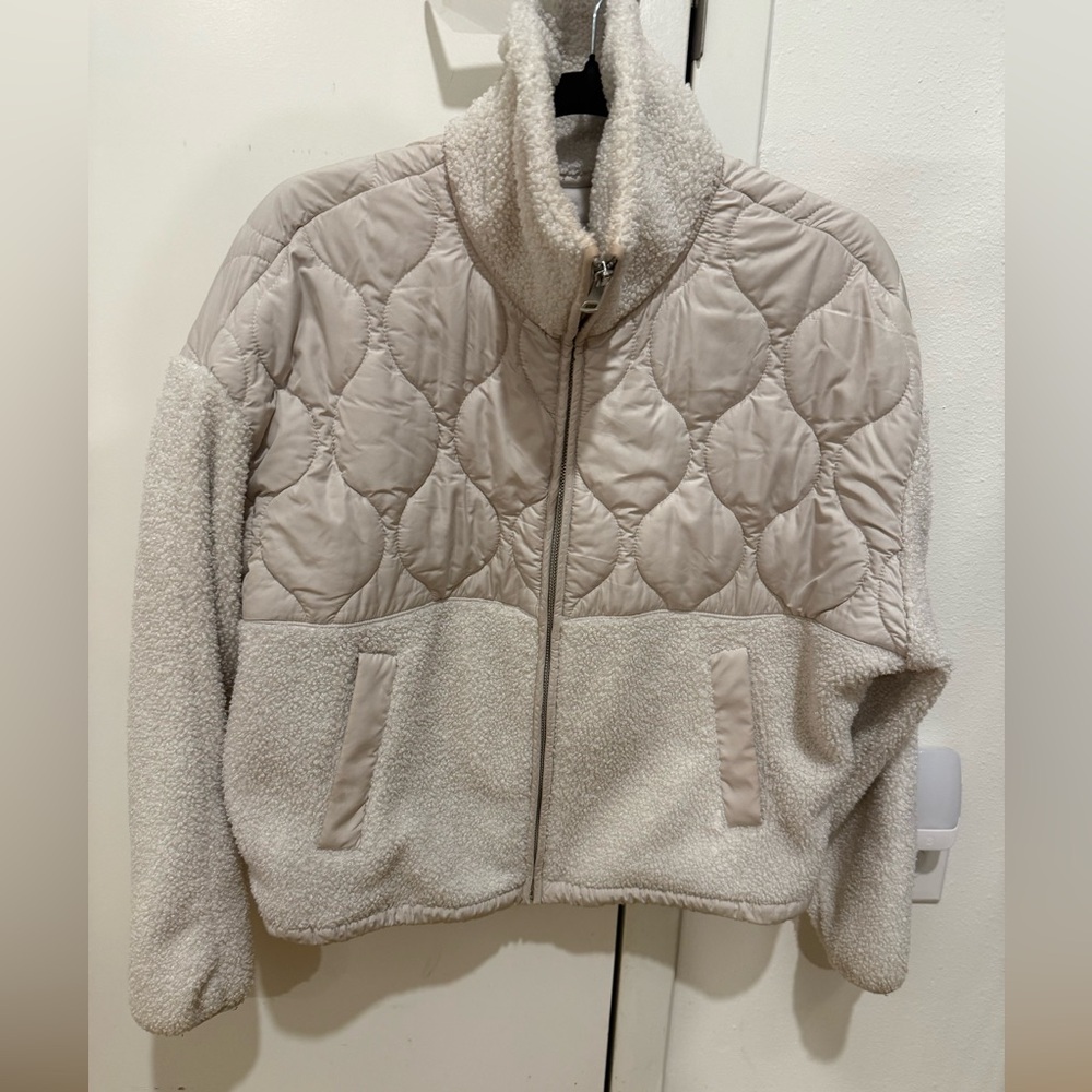 Abercrombie & Fitch Cream Teddy Jacket